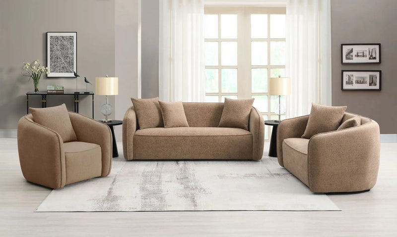 Keith - 3 Piece Living Room Set (Comes With Matching Color Toss Pillows) by HouseOfZazla