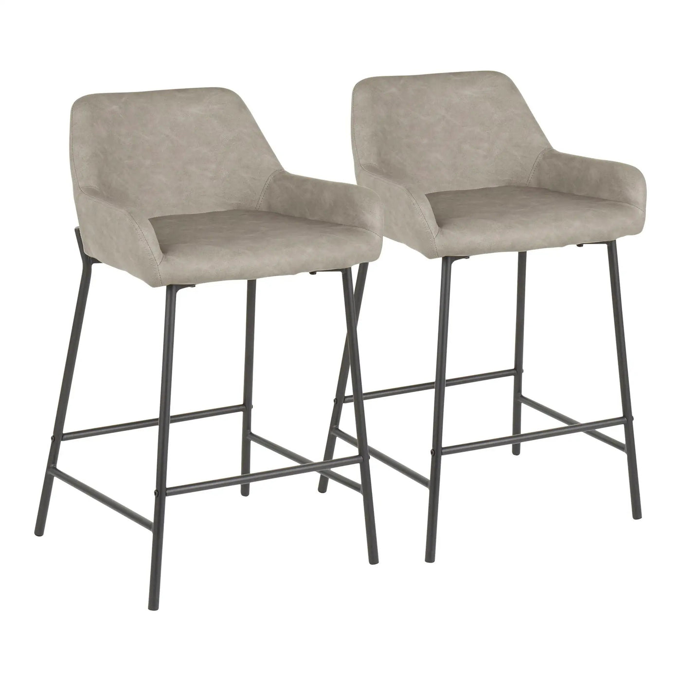 Daniella - Industrial Fixed Height Counter Stool (Set of 2) by HouseOfZazla