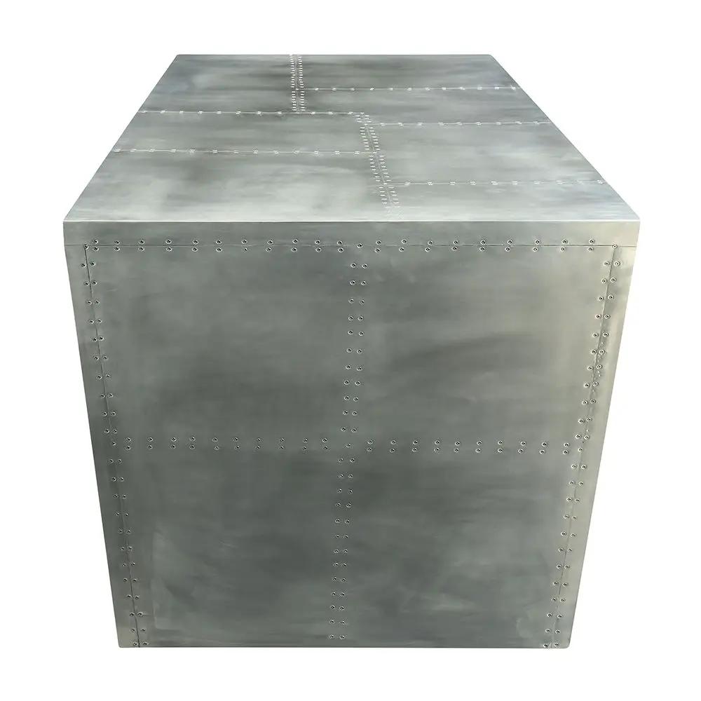 Brancaster - Executive Writing Desk - Aluminum by Unique Piece Furniture
