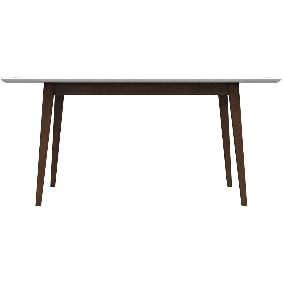 Modern Rectangular Dining Table with Solid Wood Construction - Dark Brown or White, photo 29 of 32