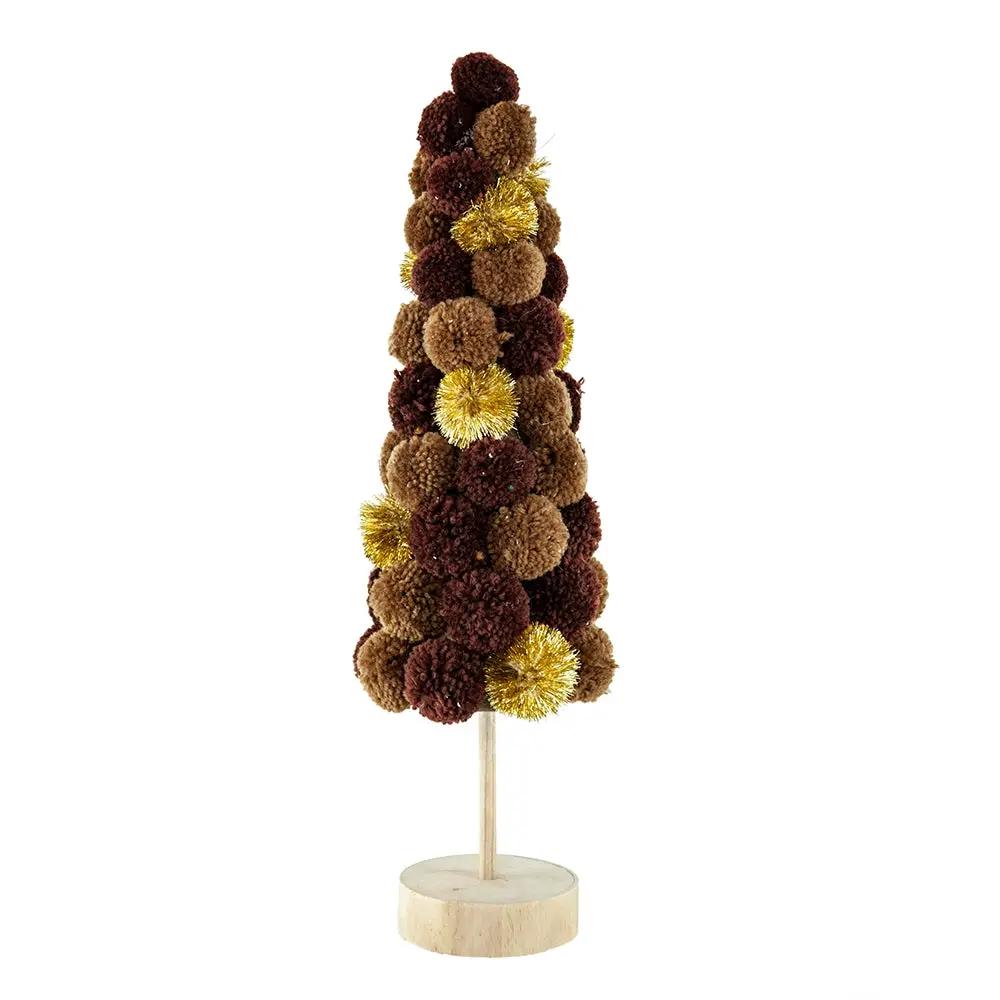 6.7x6.7x20" Tree Christmas Table Decor, Coffee by HouseOfZazla