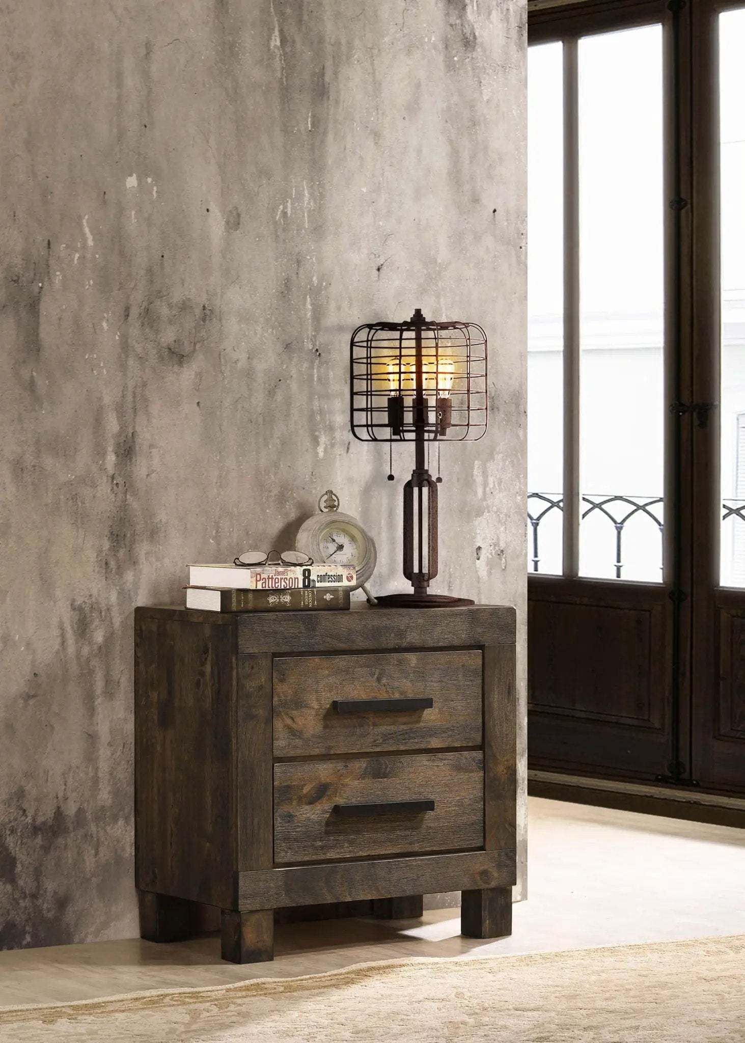 Woodmont 2-drawer Nightstand Rustic Golden Brown by Unique Piece Furniture