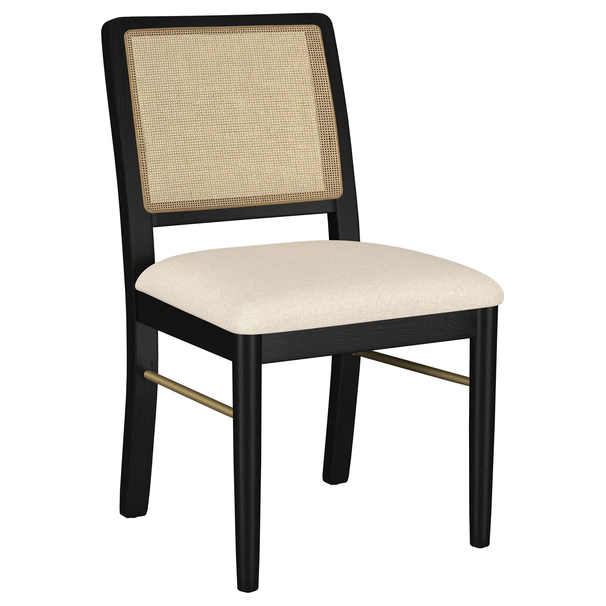 Arini Rattan Cane Dining Side Chair Black (Set of 2) by Unique Piece Furniture