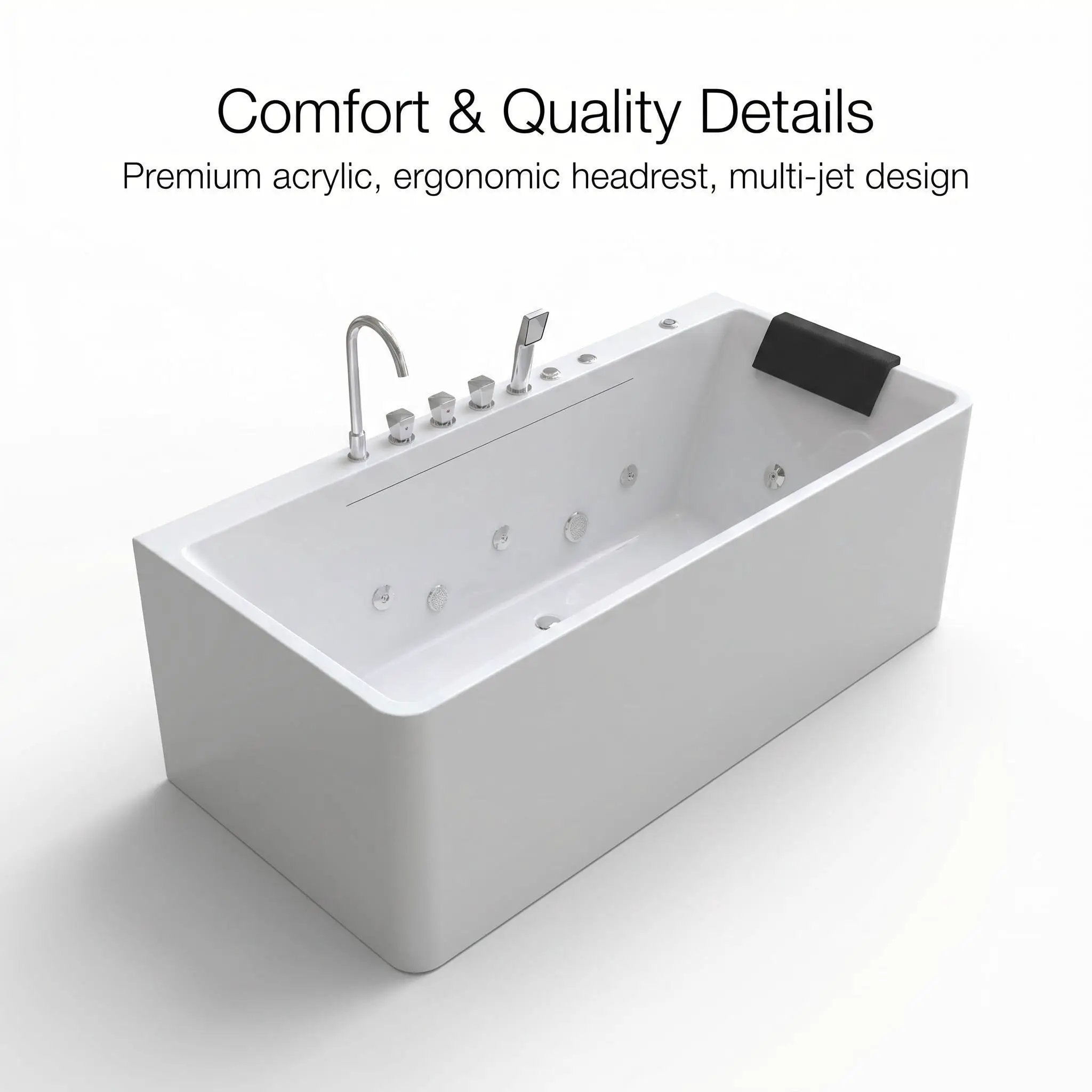 67-Inch Single-Person Luxury Whirlpool Bathtub by HouseOfZazla