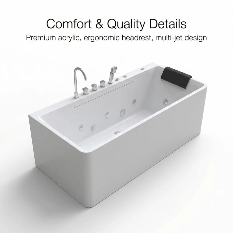 67-Inch Single-Person Luxury Whirlpool Bathtub by HouseOfZazla