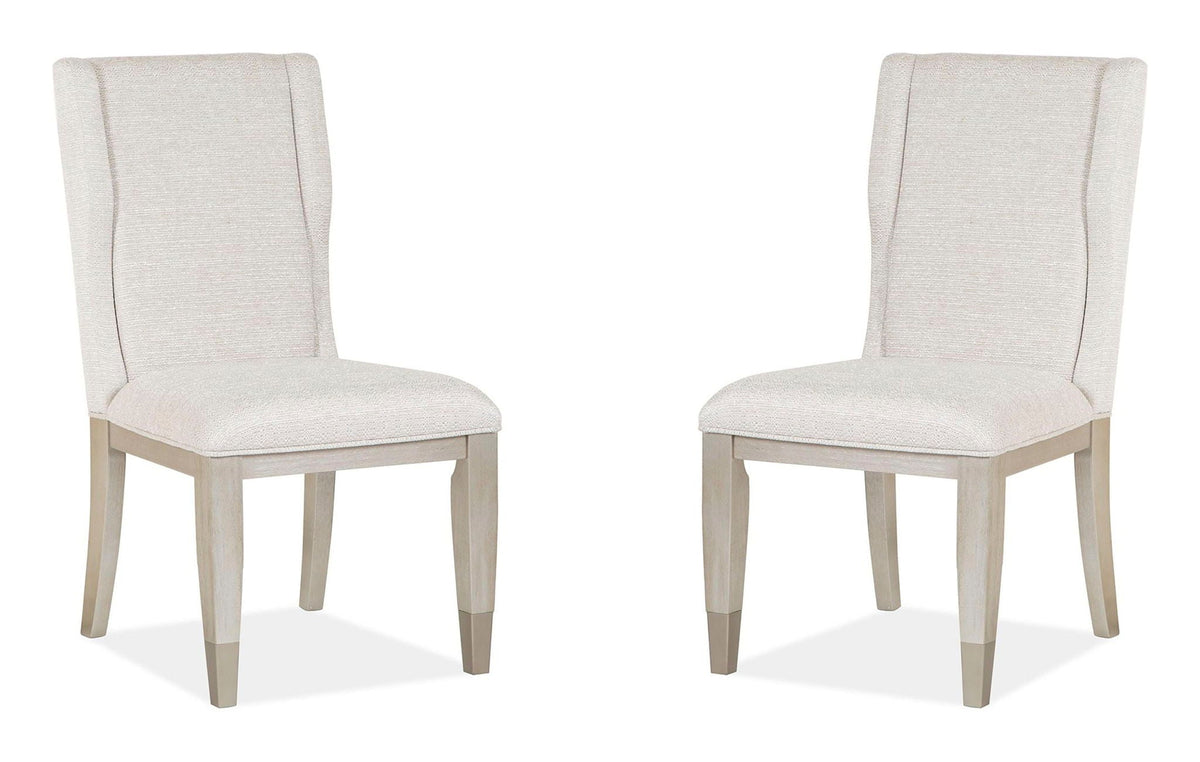 Lenox - Upholstered Host Side Chair (Set of 2) - Warm Silver