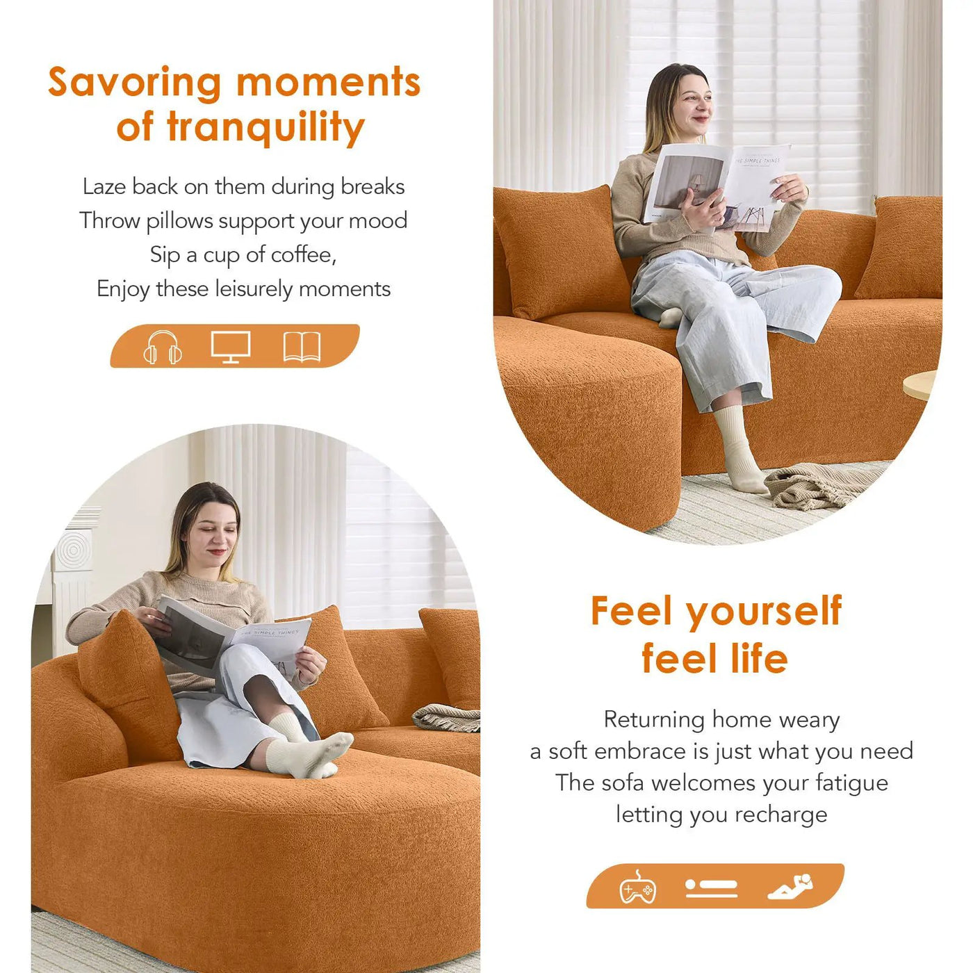 Combined Sofa With 4 Pillows by HouseOfZazla