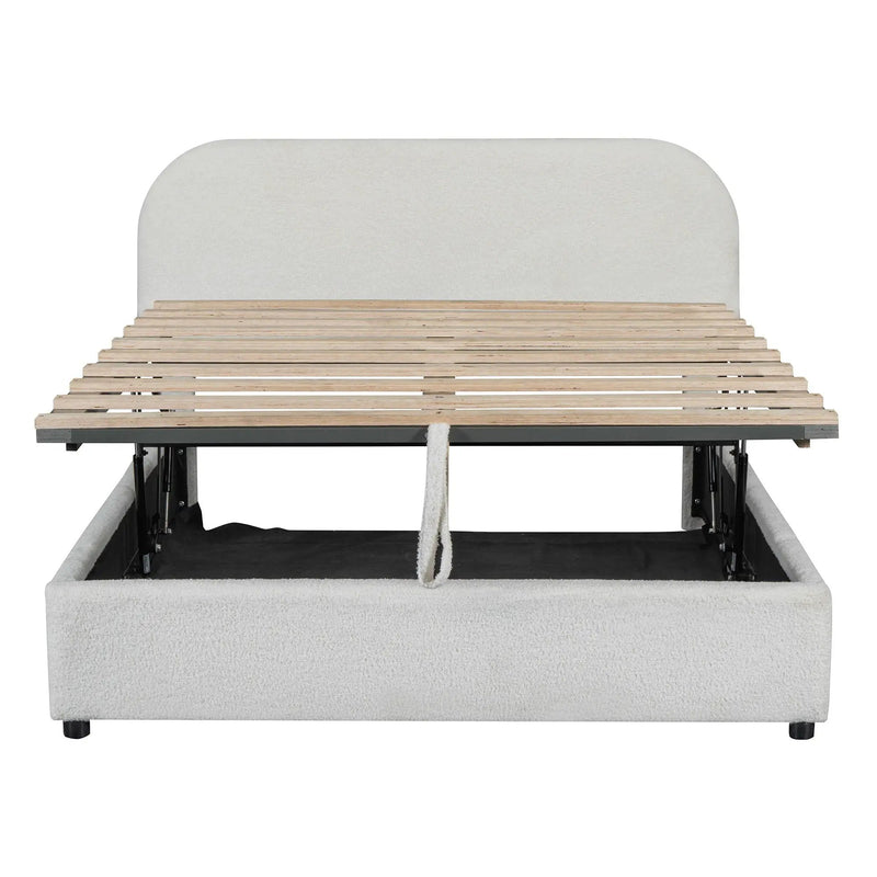 Upholstered Platform Bed With Hydraulic Storage System by HouseOfZazla