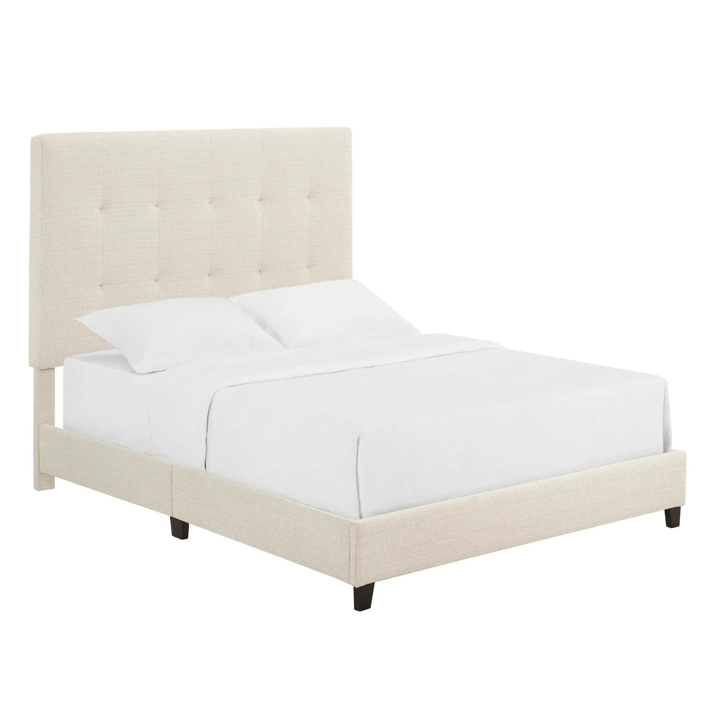 Tufted Upholstered Headboard Platform Bed by HouseOfZazla