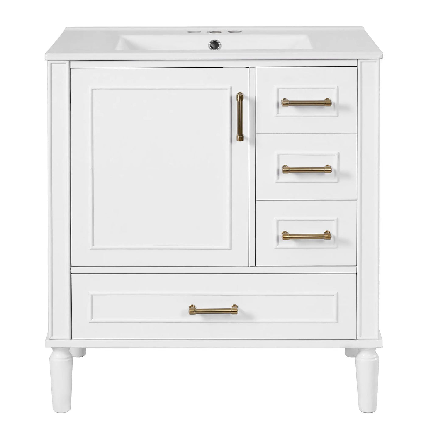 Traditional Bathroom Vanity Set With Soft Close Doors by HouseOfZazla