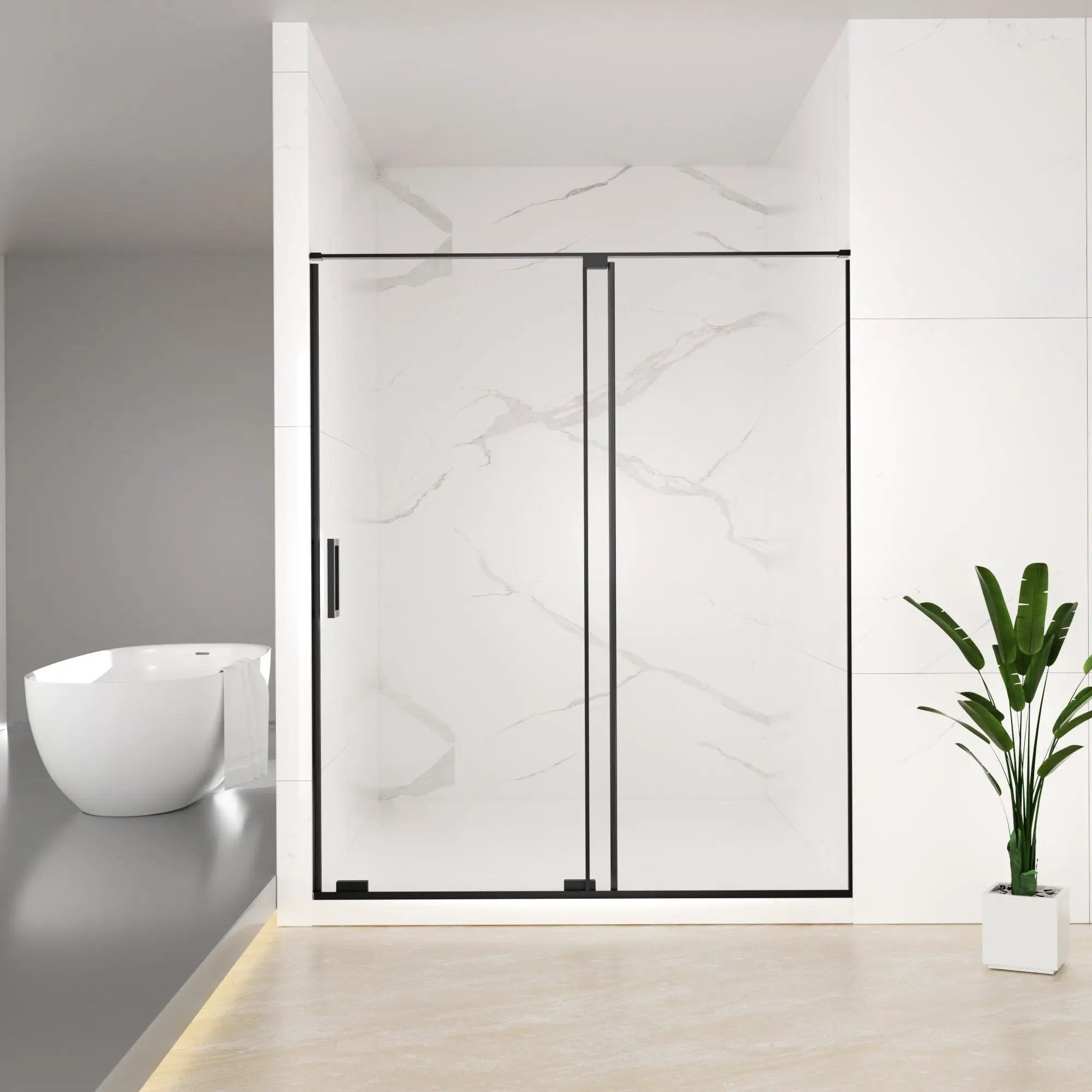 Semi-Frameless Sliding Shower Door by HouseOfZazla