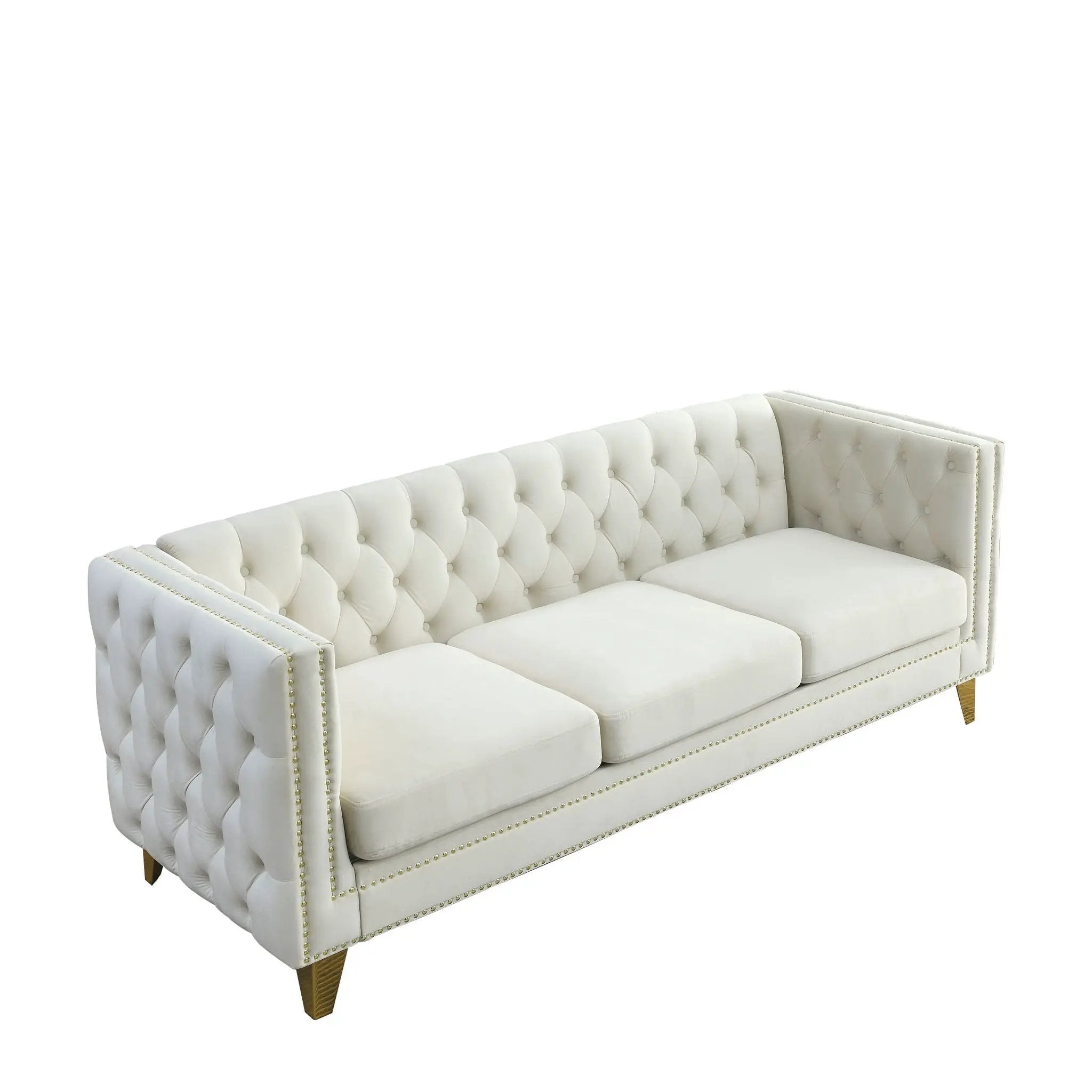 Modern Sofa With Button Tufting, Upholstered Couch For Living Room by HouseOfZazla