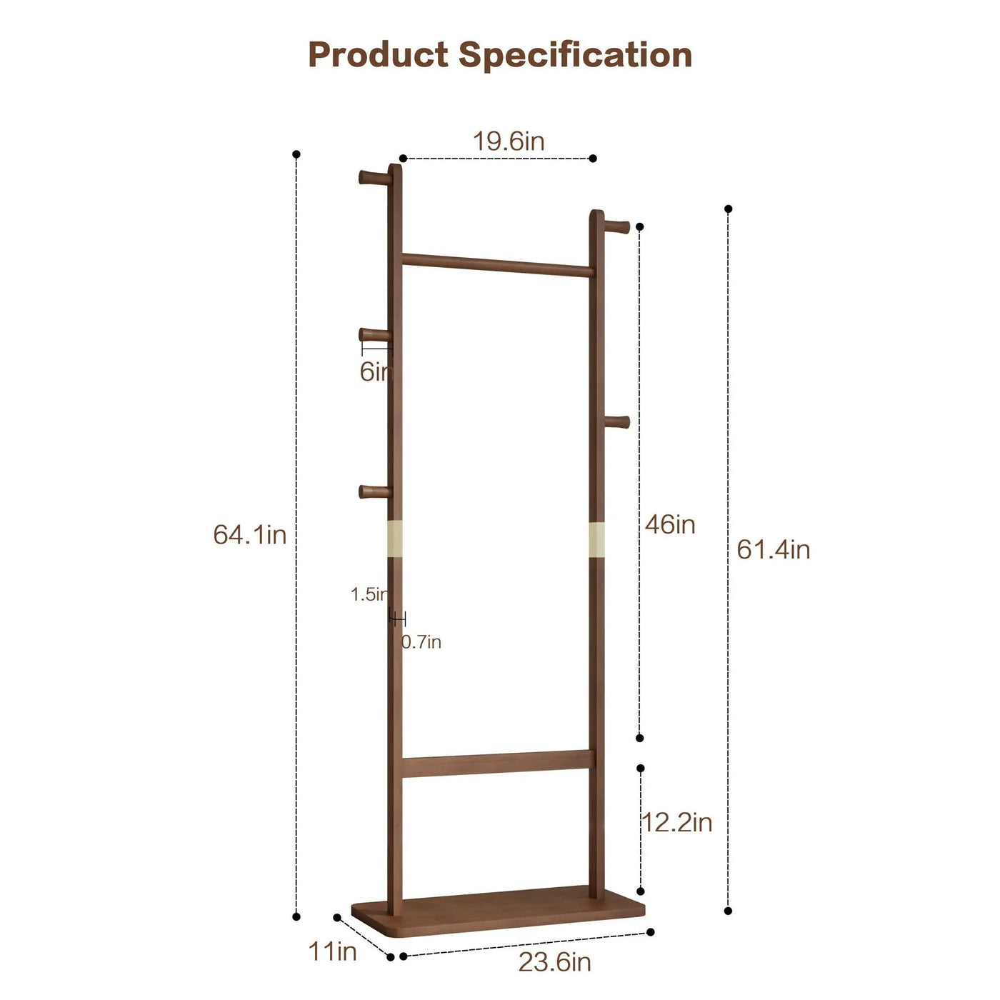 Solid Wood Simple Hat Rack by HouseOfZazla