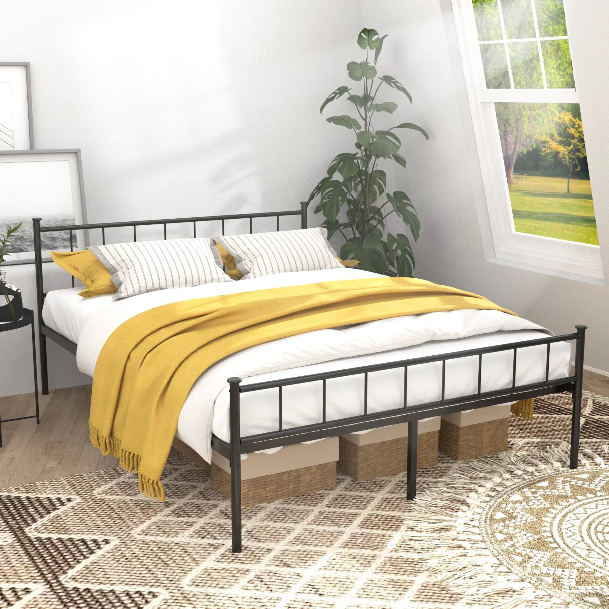 Queen Size Bed Frame, Headboard and Footboard by HouseOfZazla