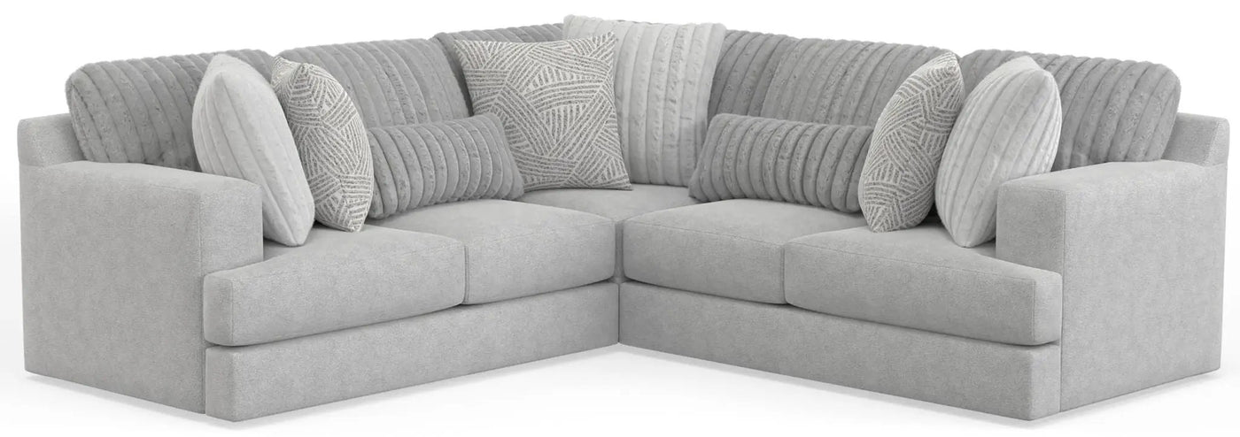 Logan - Upholstered Sectional With Comfort Coil Seating And Accent Pillows Included by Unique Piece Furniture