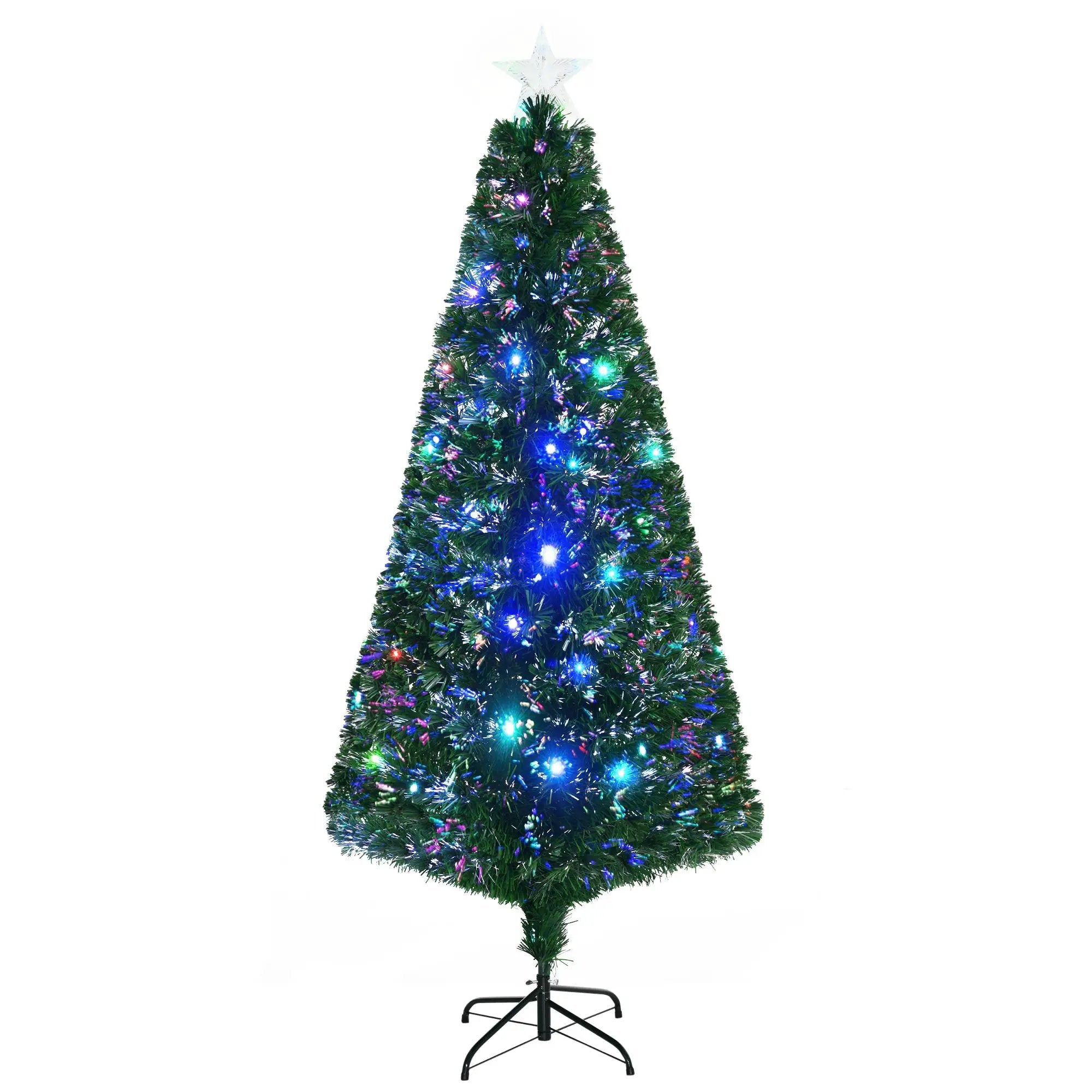 HOMCOM 6' Tall Douglas Fir Pre-Lit Artificial Christmas Tree by HouseOfZazla
