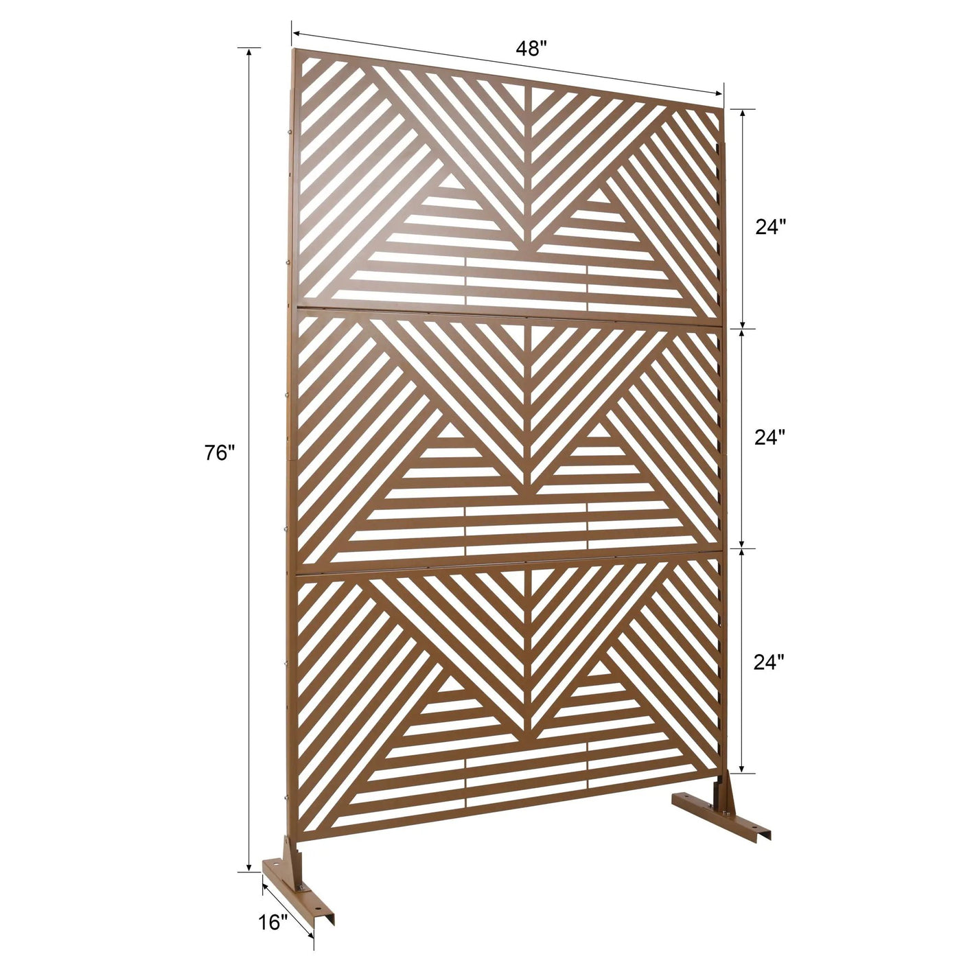 Freestanding Outdoor & Indoor Freestanding Metal Privacy Screen by HouseOfZazla