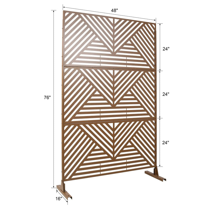 Freestanding Outdoor & Indoor Freestanding Metal Privacy Screen by HouseOfZazla