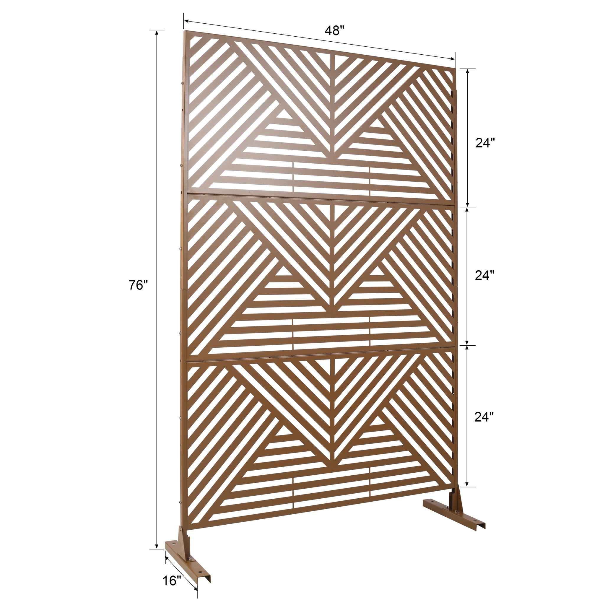 Freestanding Outdoor & Indoor Freestanding Metal Privacy Screen by Unique Piece Furniture