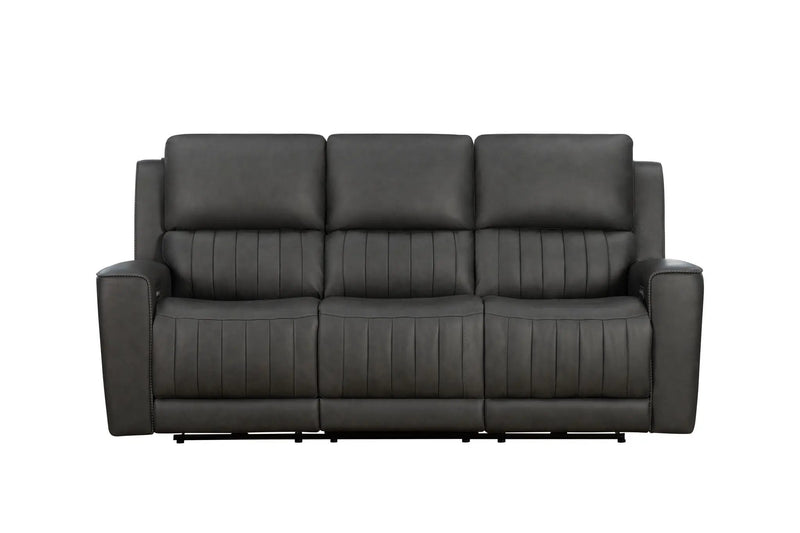 Pierce - Power Sofa With Power Recline, Power Headrest (Drop Down Table With Two Cup Holders)-Zero Gravity, Lumbar by Unique Piece Furniture