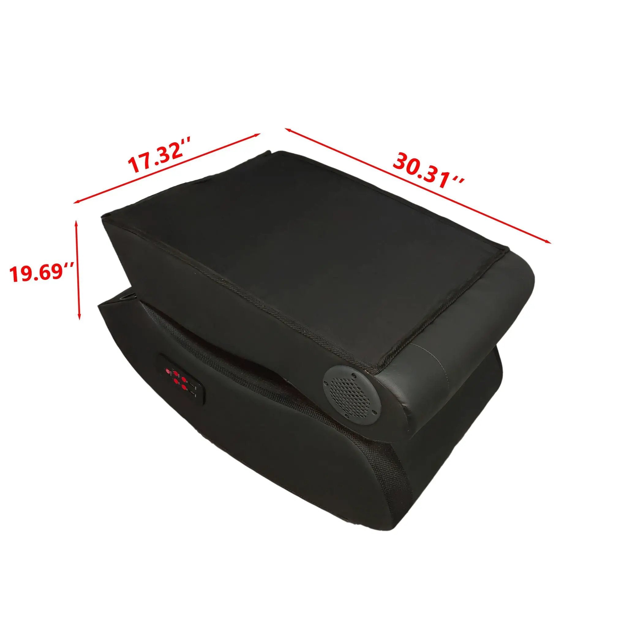 Foldable Gaming Chair With Onboard Speakers, LED Strip Lighting, Bluetooth, Vibration Massage, USB Charging Port - Black by HouseOfZazla
