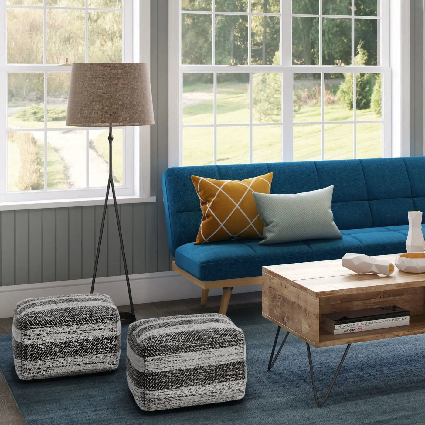 Clay - Square Pouf, Upholstered by HouseOfZazla