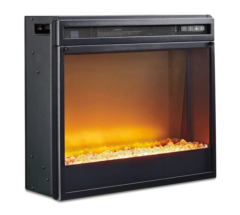 Entertainment Accessories - Fireplace Insert Glass/Stone - Black by Unique Piece Furniture
