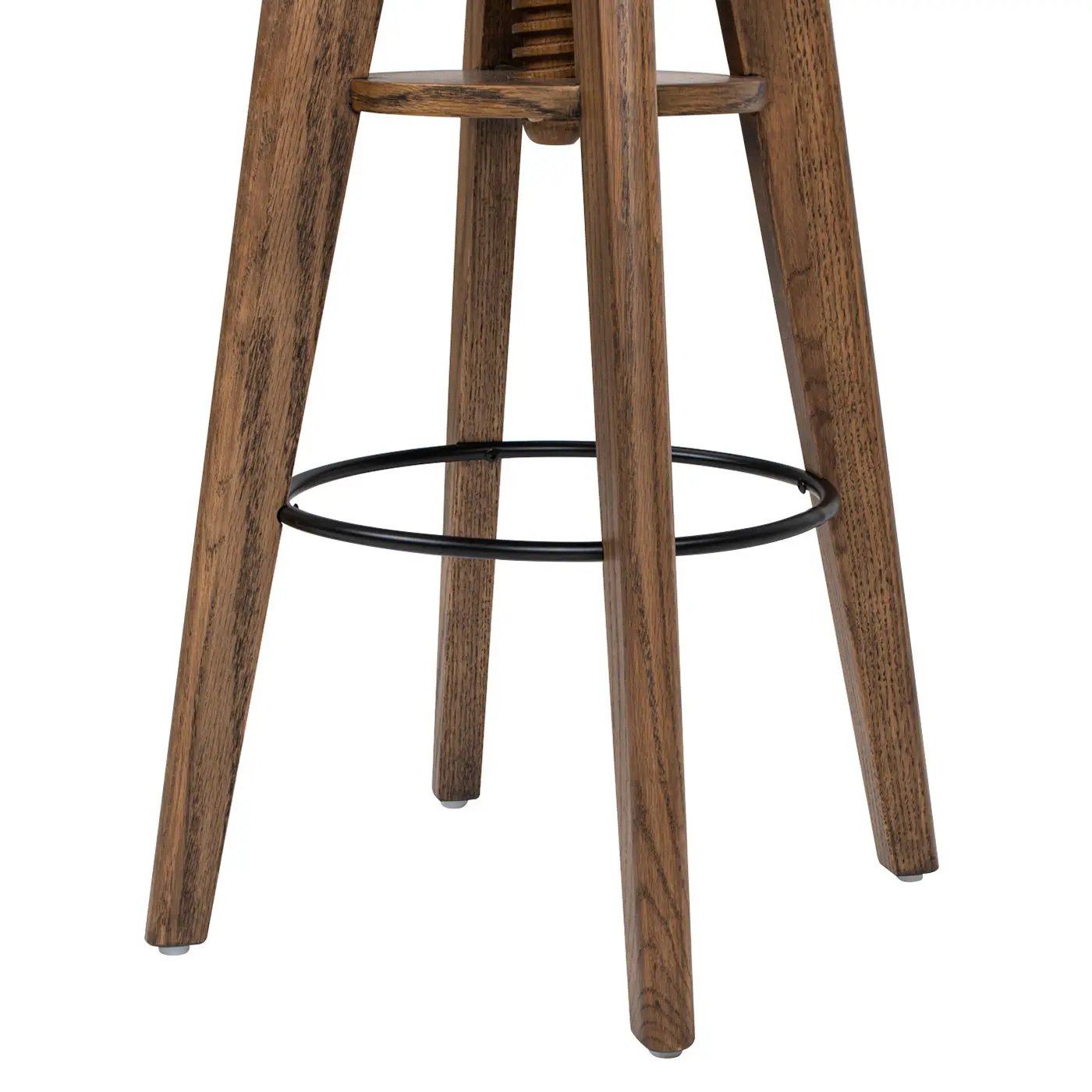 Spencer - Minimalist Oak Adjustable Bar Counter Stool - Walnut Brown Oak by HouseOfZazla