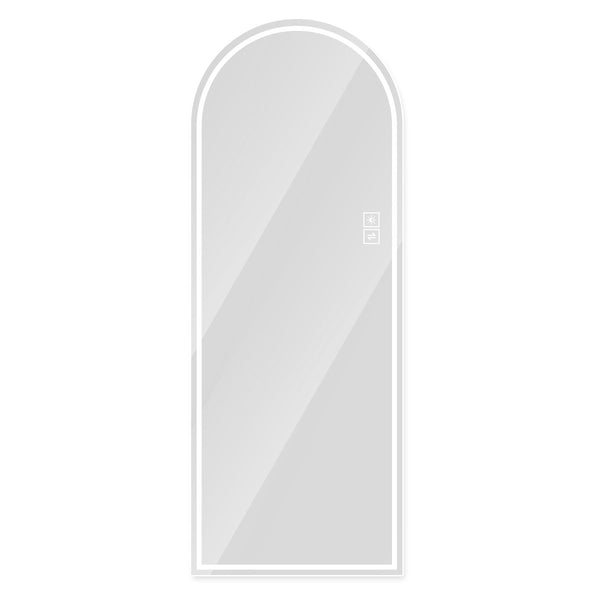Arch Design LED Full Length Mirror, Dimmable, High Definition, Explosion Proof, 65" X 21" - Silver