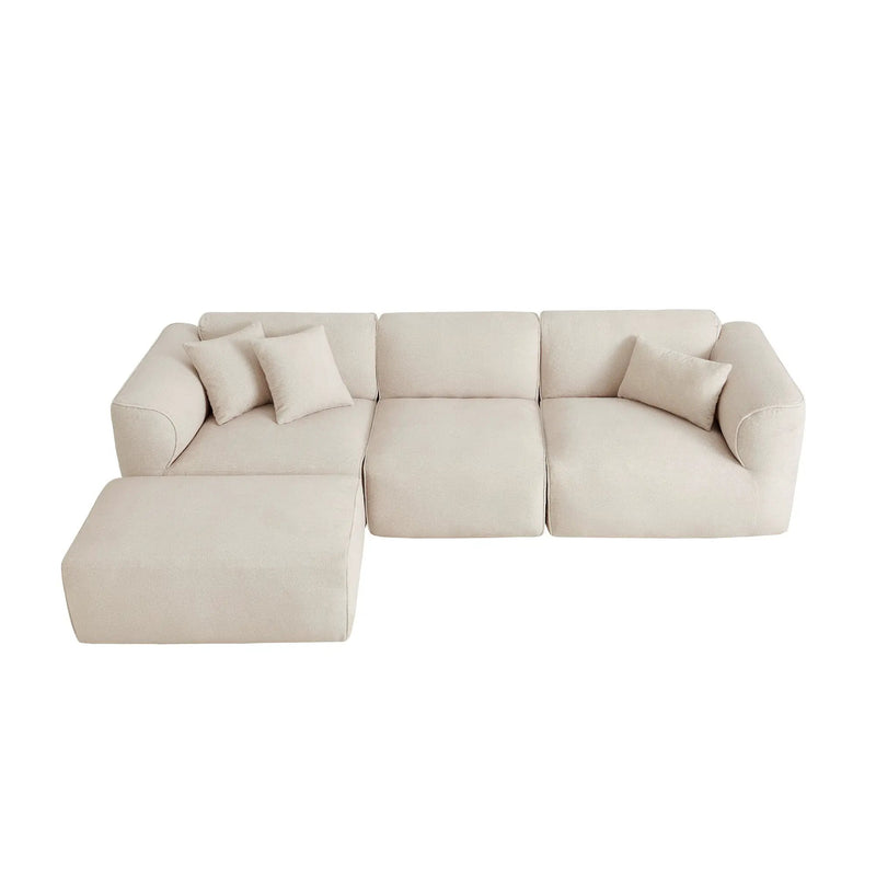 U_Style Luxury Living Room Double-Needle Cut Velvet Sofa by HouseOfZazla