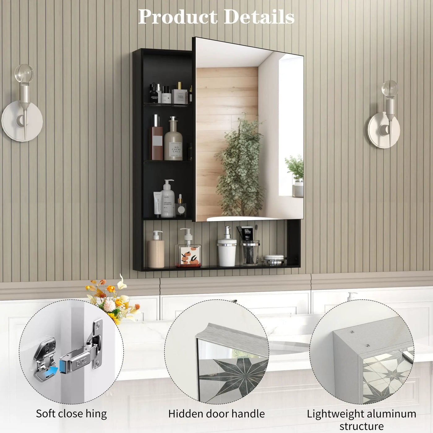 Medicine Cabinet With Mirror For Bathroom by HouseOfZazla