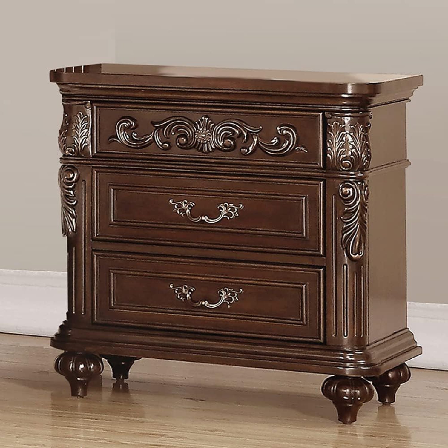 3 Piece Bedroom Set With Tufted Headboard And 2 Nightstands by HouseOfZazla