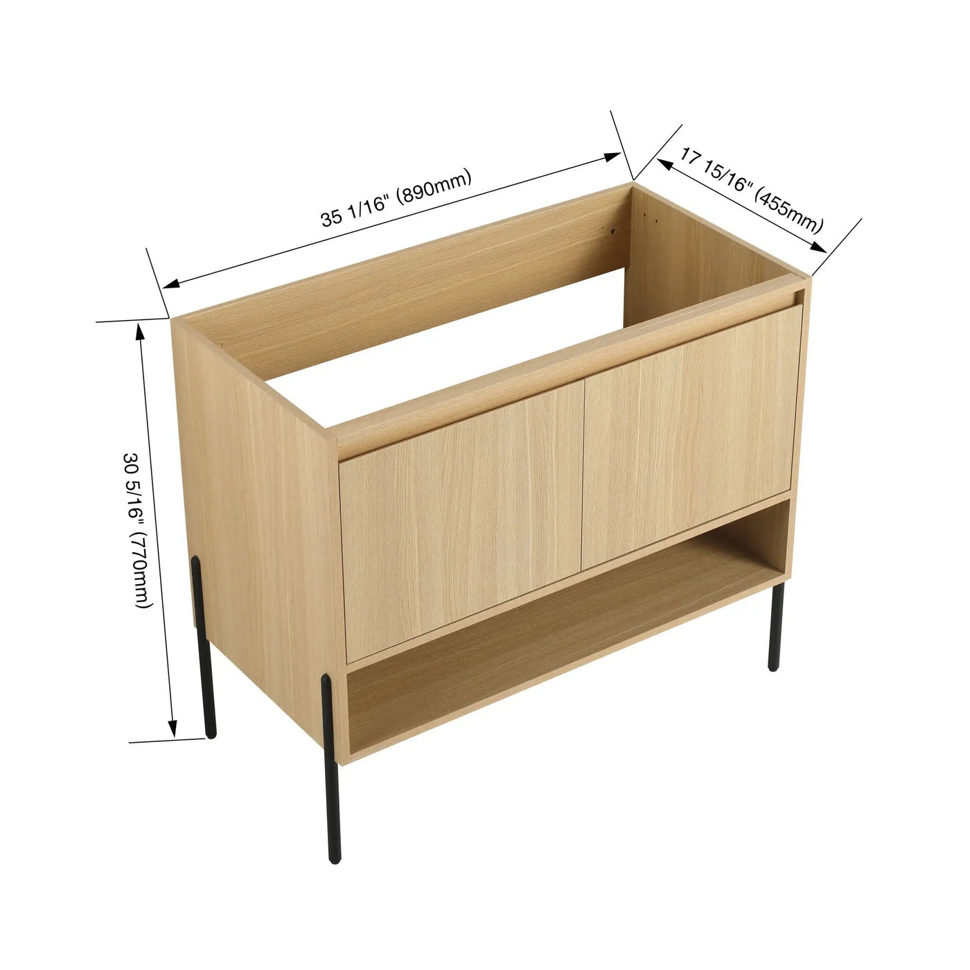 Freestanding Bathroom Vanity & Soft Close Cabinet Doors by HouseOfZazla