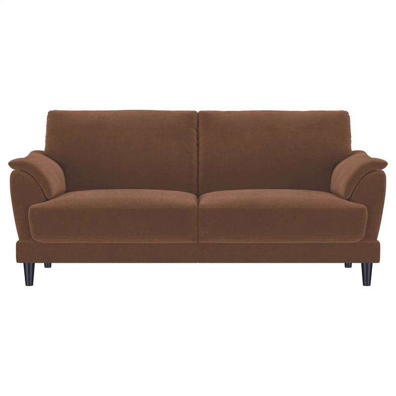 Selma Velvet Upholstered Crescent Arm Sofa Rust by Unique Piece Furniture