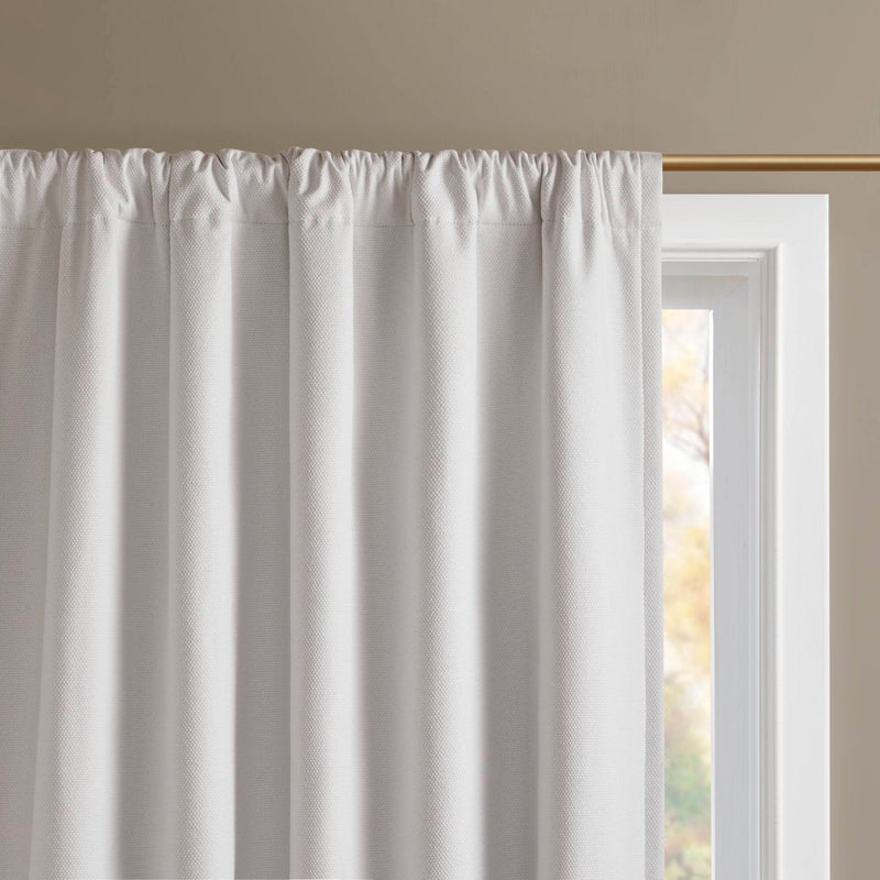 2-PK 52x84" Sound Blocking Total Blackout Curtain Panel Pair White by HouseOfZazla
