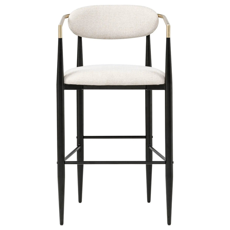 Tina Fabric Upholstered Bar Chair Beige (Set of 2) by Unique Piece Furniture