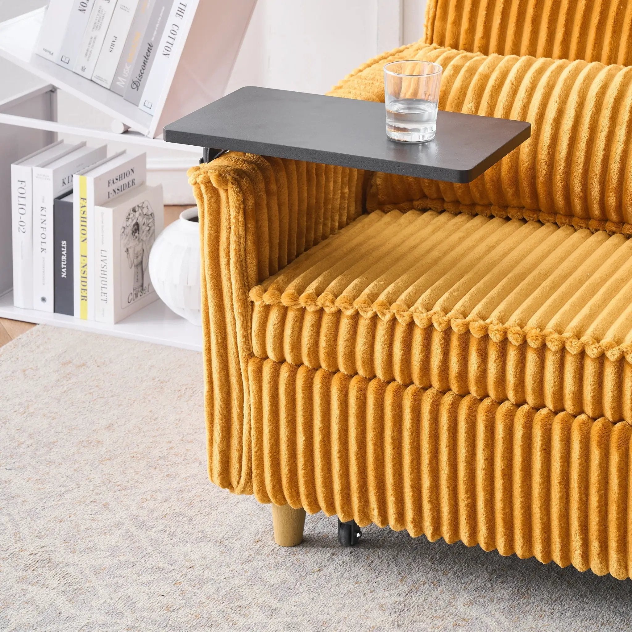 Pull Out Sofa With Movable Tabletop And USB Ports by HouseOfZazla