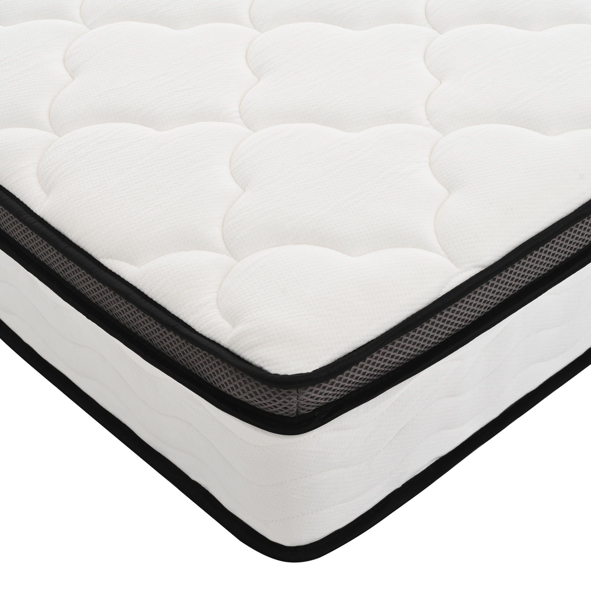 12" Hybrid Mattress With Pocket Coils And Memory Foam, Medium Firm by HouseOfZazla