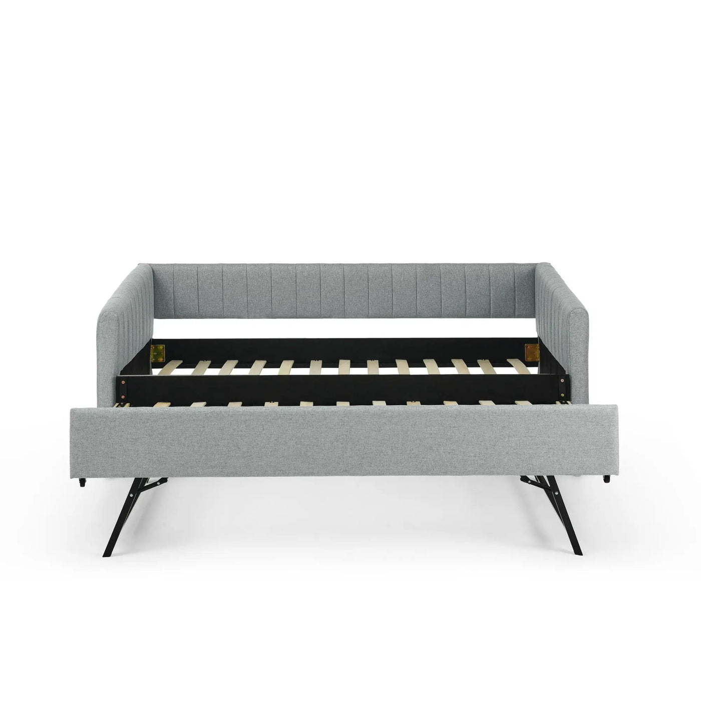 Upholstered Daybed With Trundle With Vertical Stripes by Unique Piece Furniture