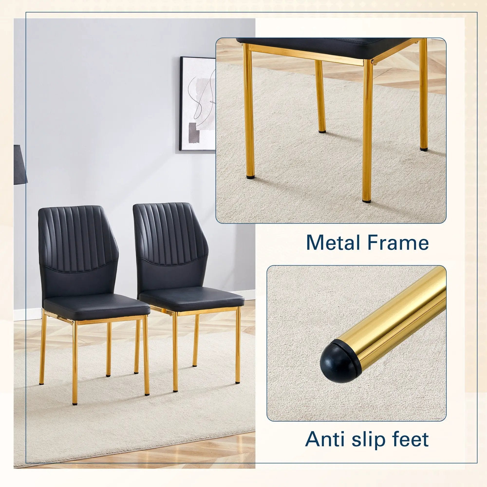 Luxury Simple Chair With Metal Leg by Unique Piece Furniture