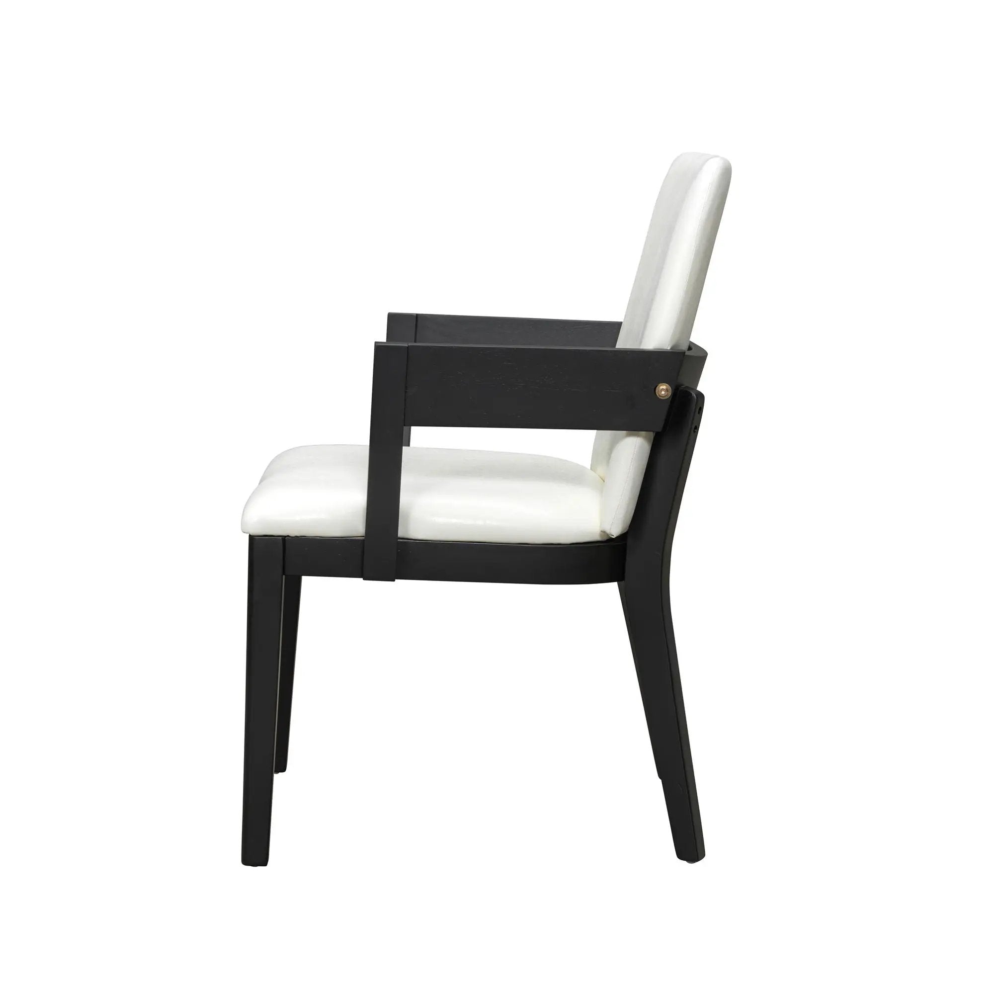 Modern Glossy Dining Chairs (Set of 2), Elegant Upholstery And Ergonomic Design - Black White by HouseOfZazla