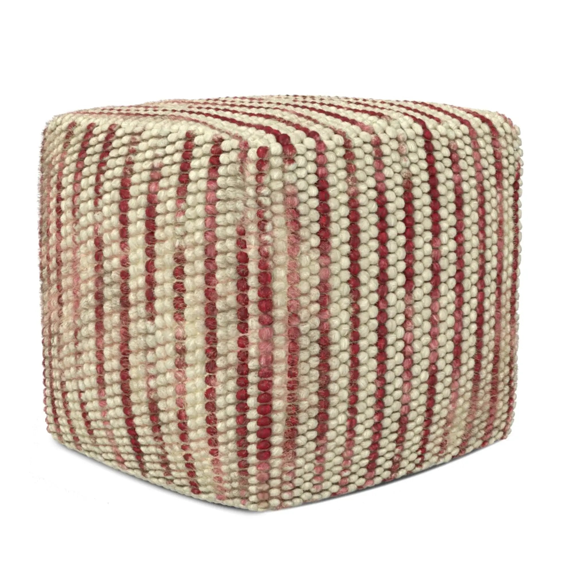 Zoey - Handcrafted Woven Cube Pouf by HouseOfZazla