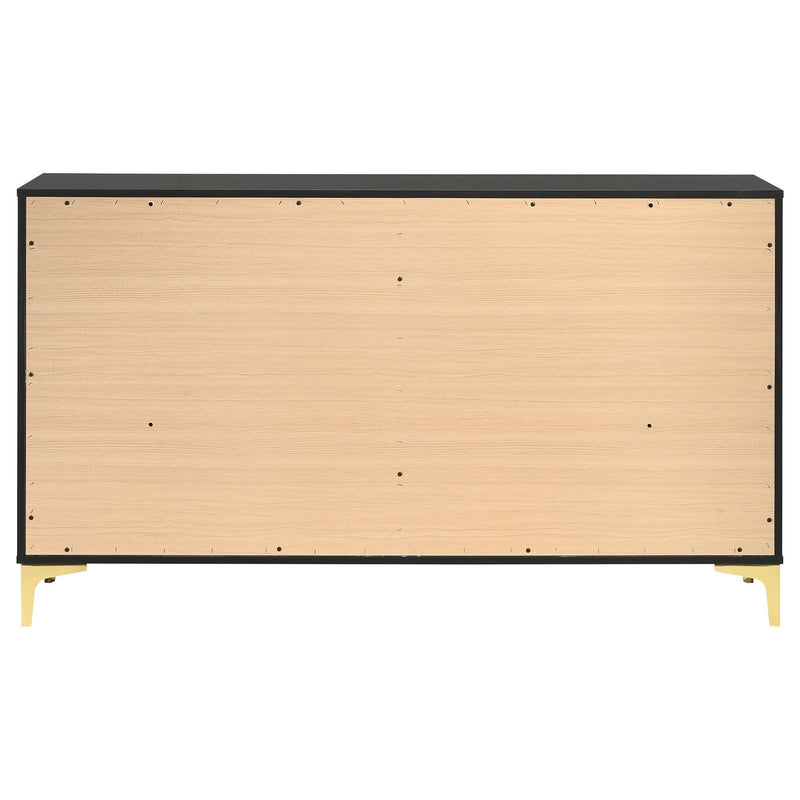 Lexie - 6 Drawer Rectangular Dresser - Black