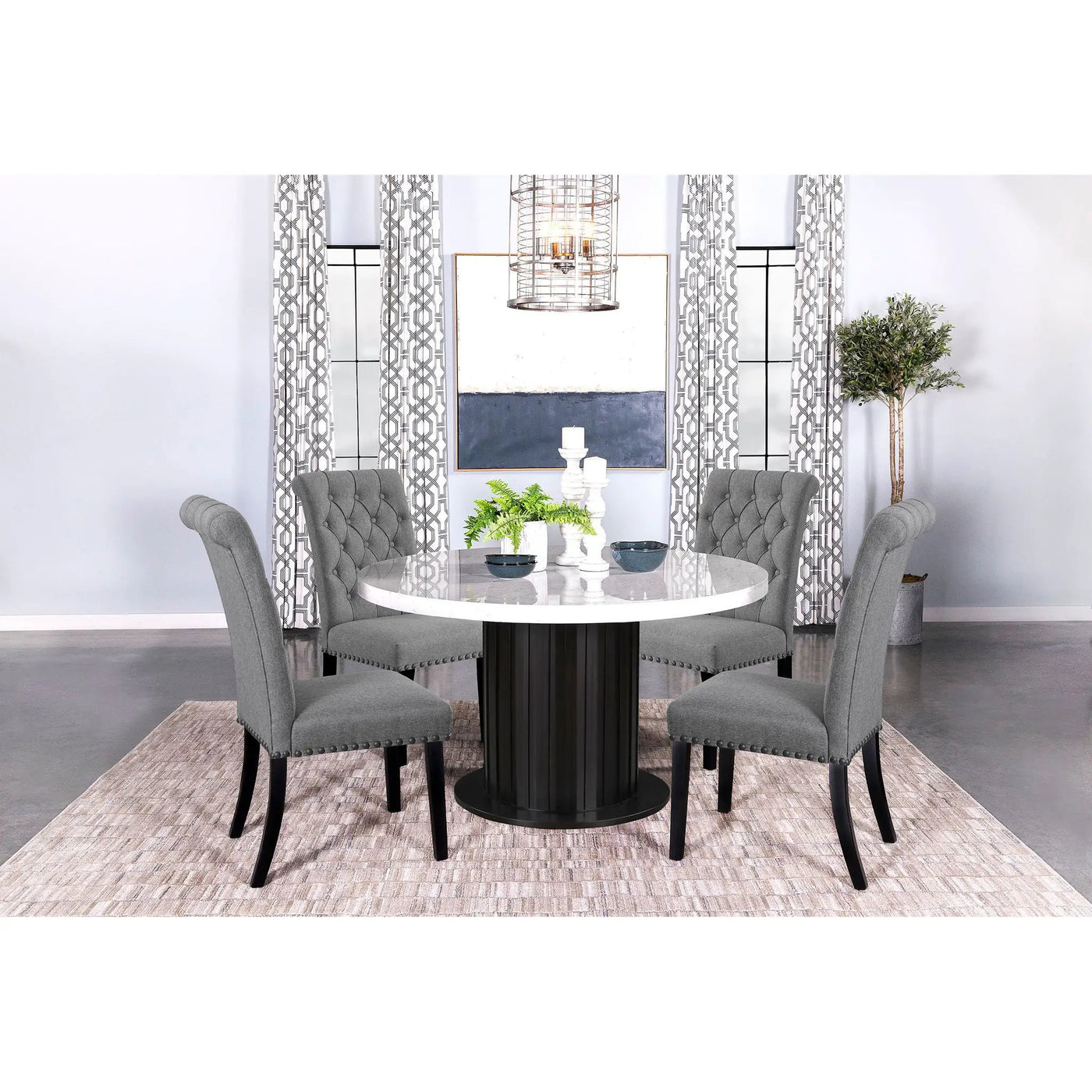 Tufted Rolled Backrest Side Chairs (Set of 2) by HouseOfZazla