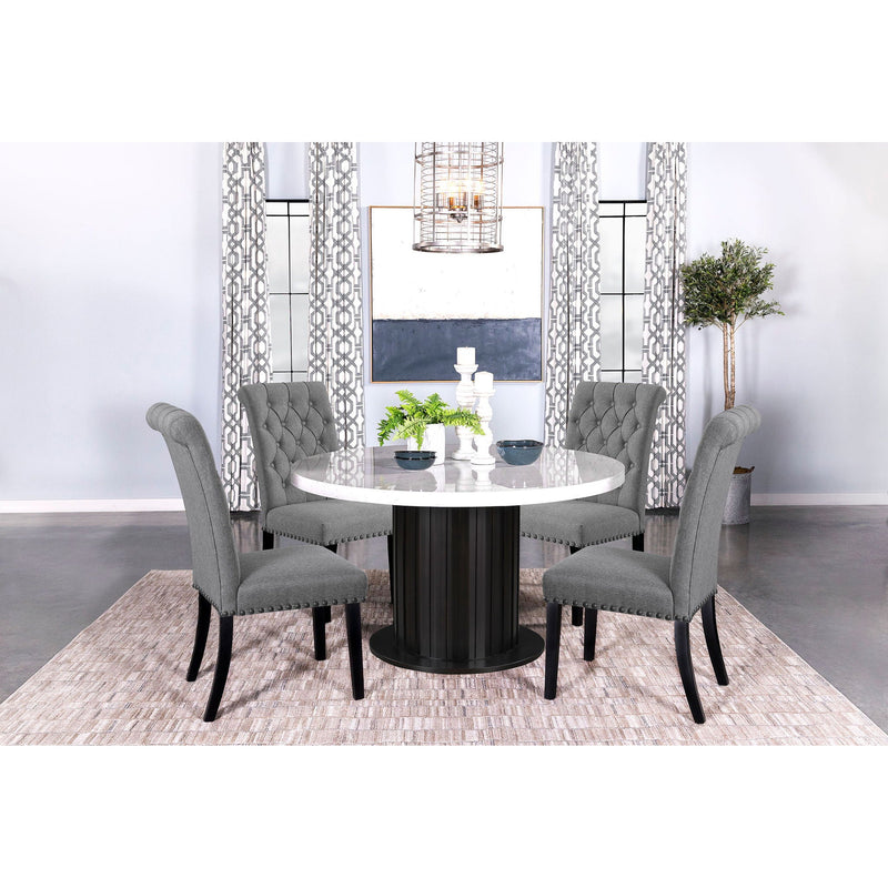 Tufted Rolled Backrest Side Chairs (Set of 2)