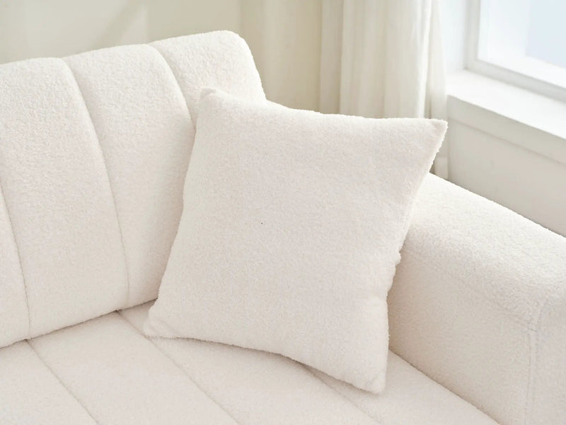 Jessica - Lamb Wool Sectional Sofa With Chaise, Versatile Configuration by HouseOfZazla