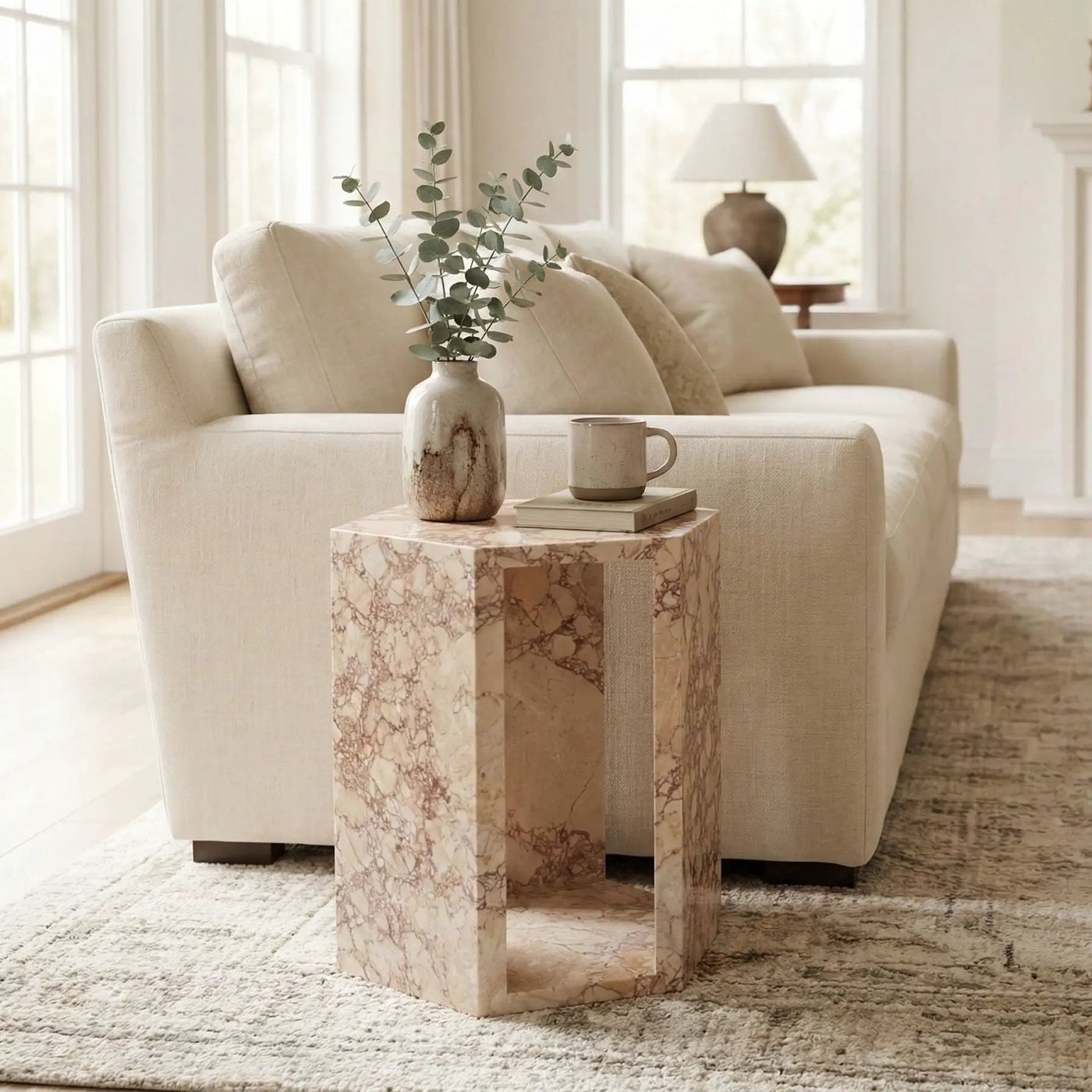 Modern Minimalist Hexagon Side Table by HouseOfZazla