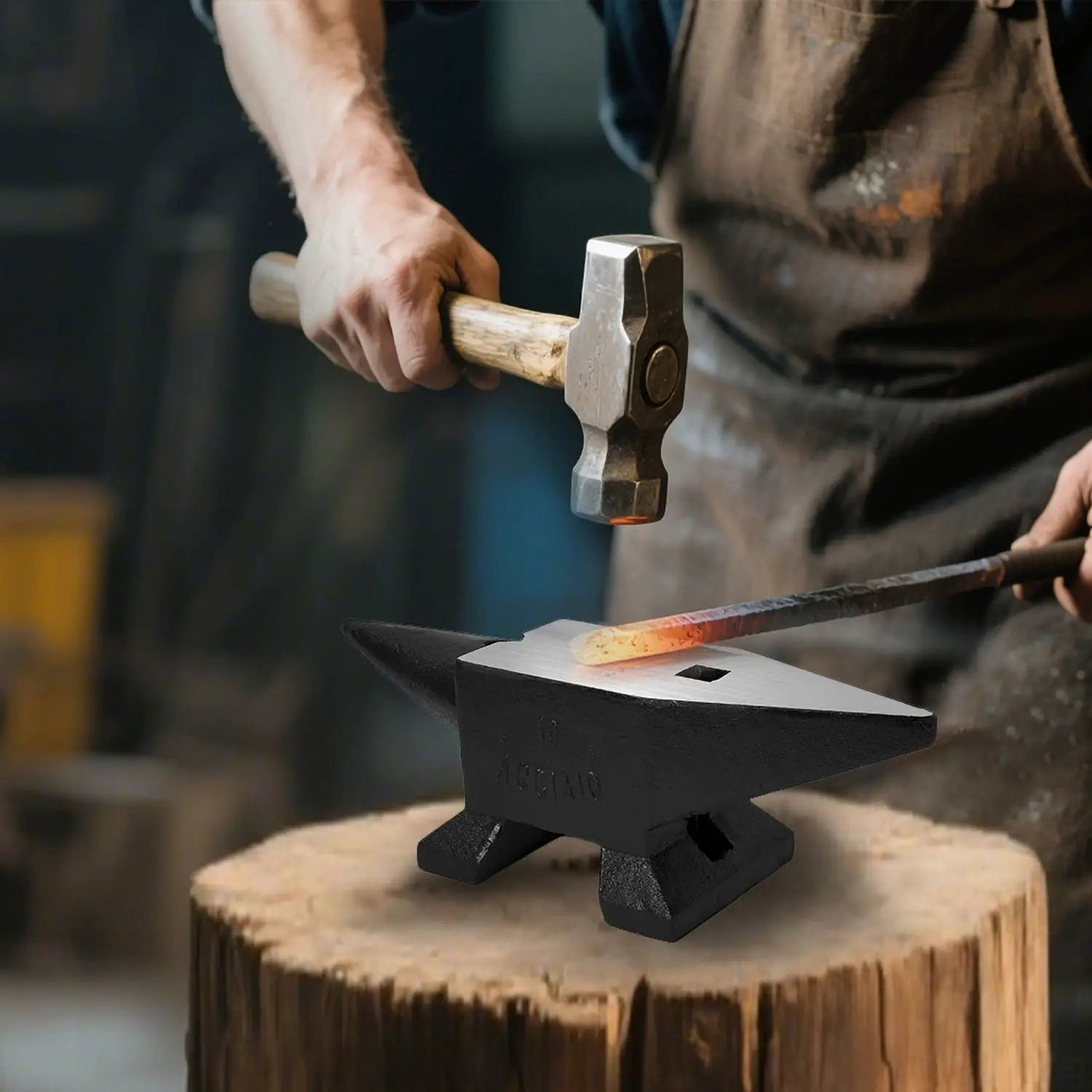 Heavy Duty Cast Steel Anvil, 22 Lbs Single Horn With Large Countertop, High Hardness For smithing by HouseOfZazla