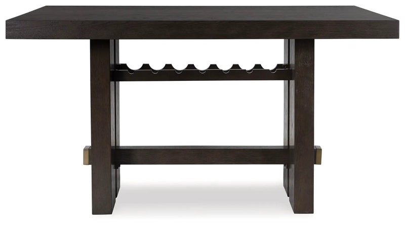 Burkhaus - Rectangular Dining Room Counter Table - Dark Brown by Unique Piece Furniture