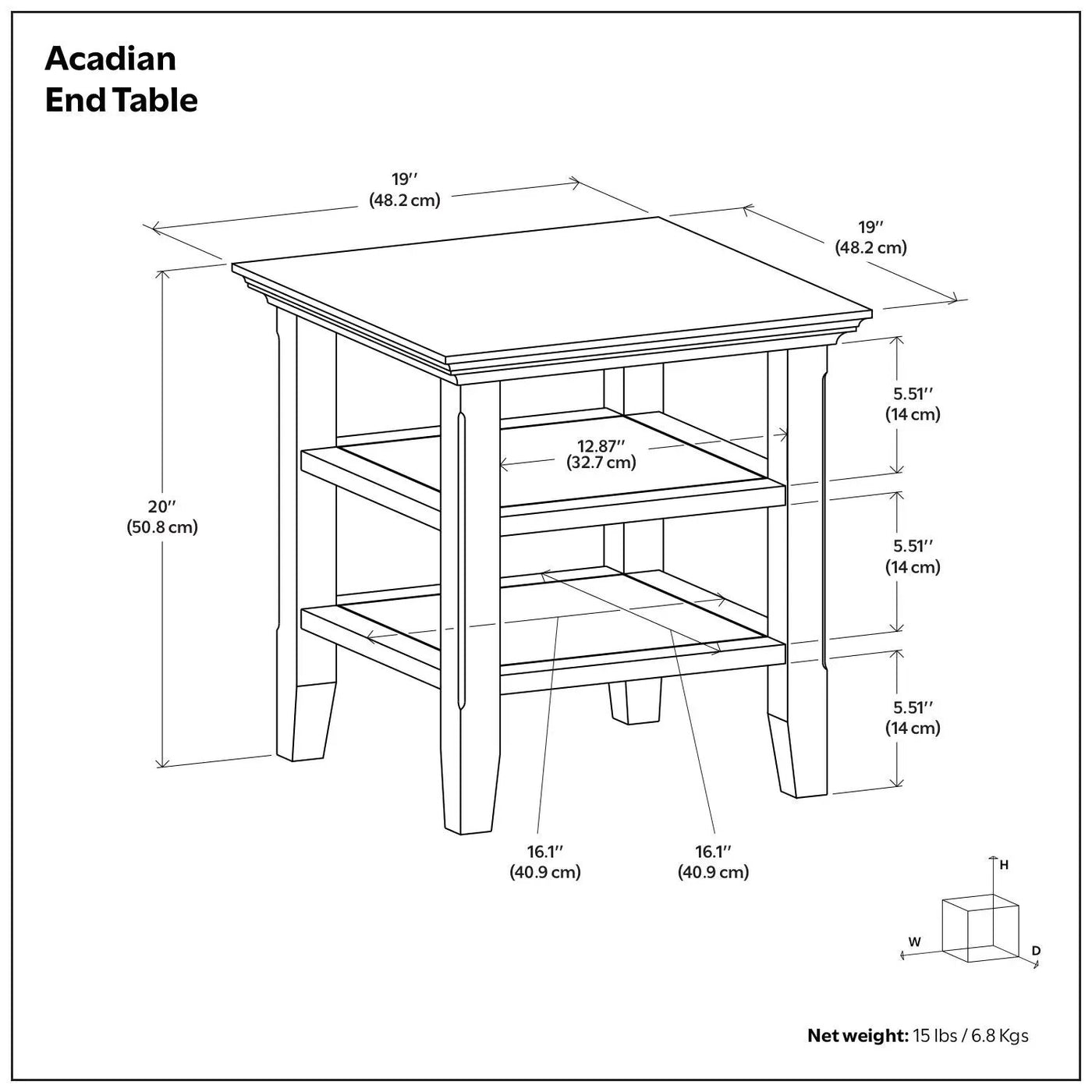 Acadian - Handcrafted End Table by HouseOfZazla